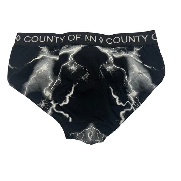 8-83 MARCELO BURLON Men's Bikini Brief Underwear Lightning Black Small - Picture 2 of 7